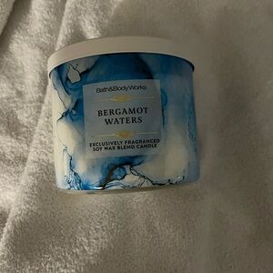 Bath & Body Works Bergamot Waters Candle - Blue Marble